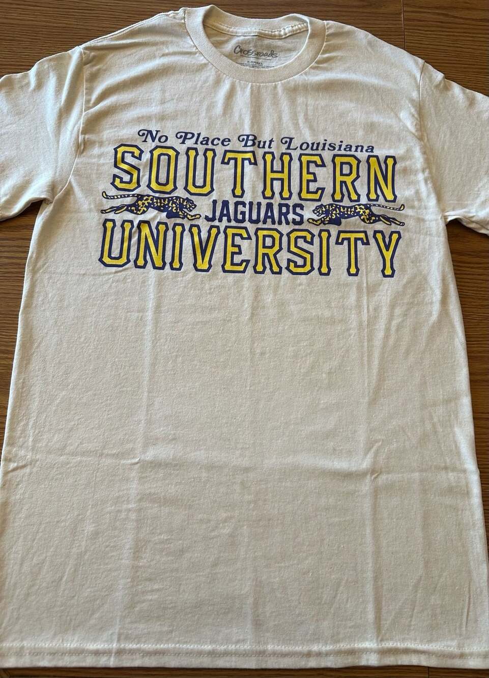 Crossroads Southern University Jaguars T-Shirt X-Small Cream
